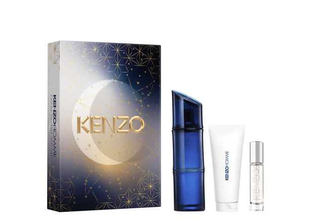 Kenzo Homme Gift Set Eau De Toilette 110ml Shower Gel 75ml Travel Spray 10ml