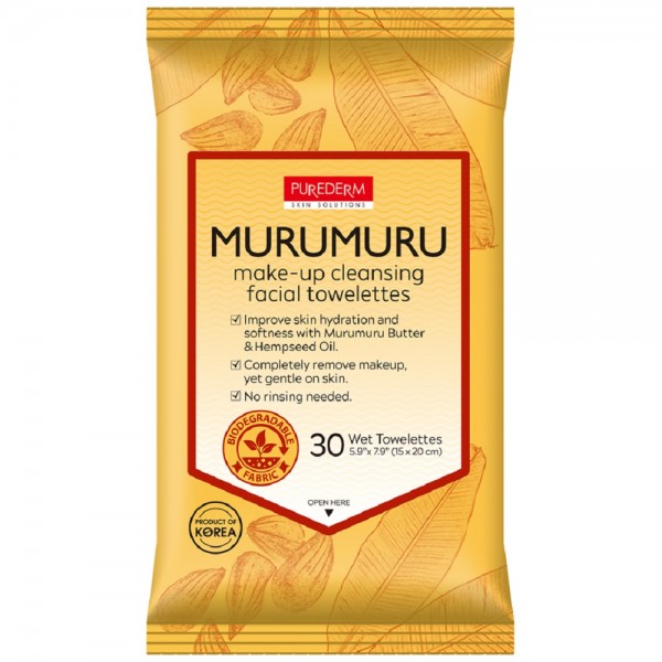 Murumuru Makeup Cleansing Facial Towelettes Amande 30 sheets
